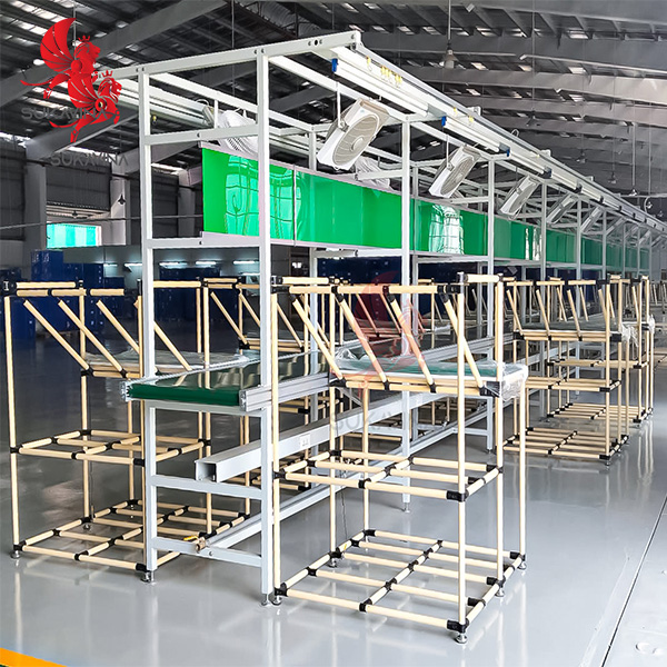 Bàn thao tác lắp ráp kết hợp băng tải 